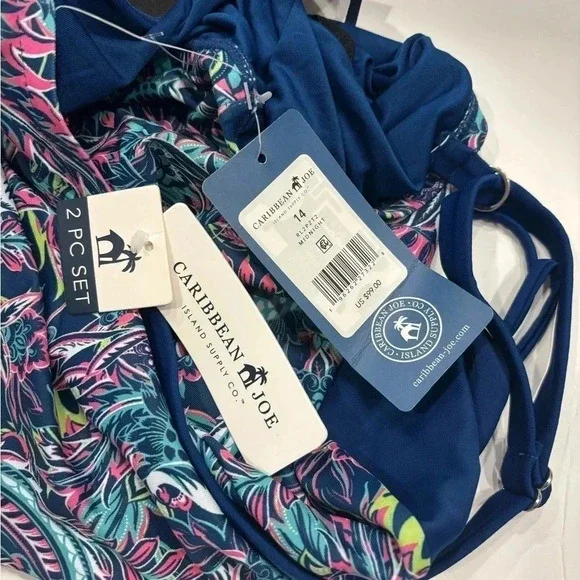 Caribbean Joe Women's Swim Two Pieces Size 14 NWT